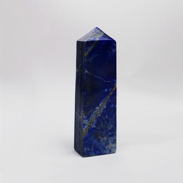 a photo of a medium lapis lazuli tower